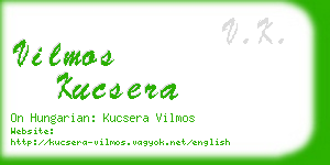 vilmos kucsera business card